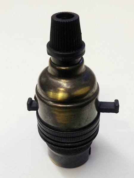 Switched Cord Grip Lamp Holder Various Finishes B22 large standard bayonet cap