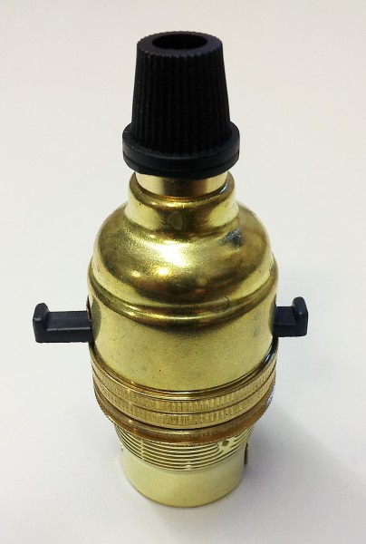 Switched Cord Grip Lamp Holder Various Finishes B22 large standard bayonet cap