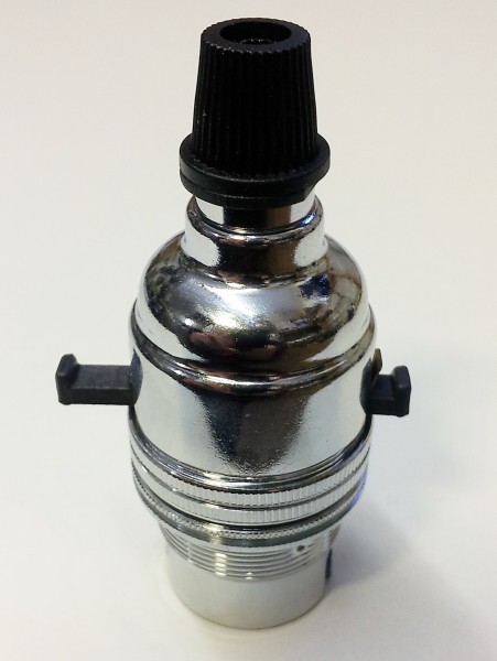 Switched Cord Grip Lamp Holder Various Finishes B22 large standard bayonet cap