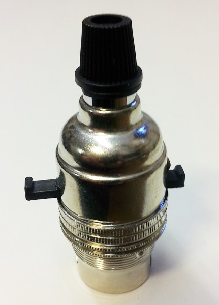 Switched Cord Grip Lamp Holder Various Finishes B22 large standard bayonet cap