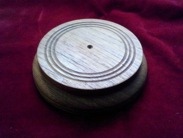 Round hardwood pattress manufactured from Teak width 160mm