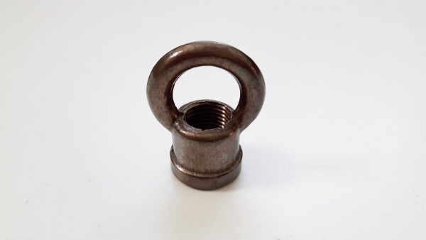 chandelier ceiling  hook closed loop in antique brass 10mm thread 22mm dia