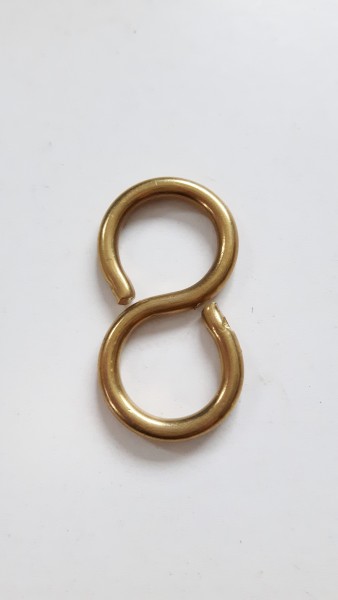 chandelier hook closed S hook in BRASS 3 pack