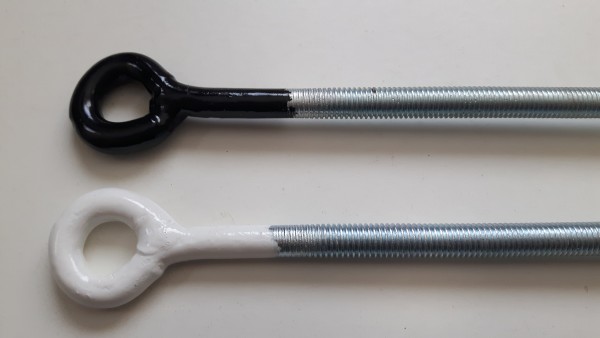 Heavy Duty Closed Bolt Loop 150mm Black or White Finish