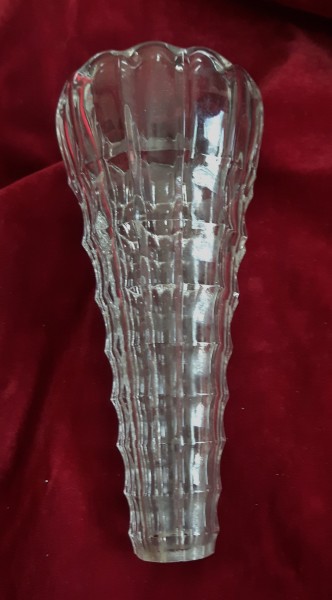 Vintage glass chandelier stem cone