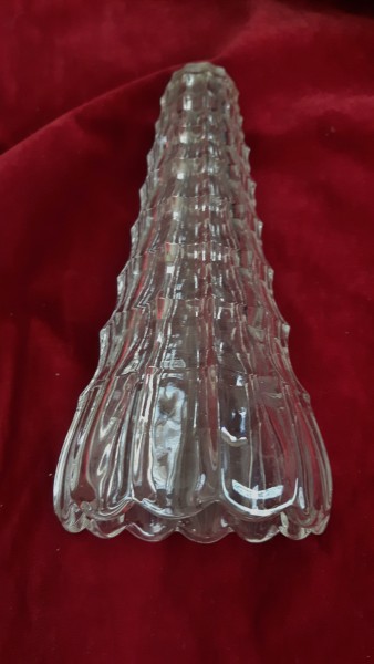 Vintage glass chandelier stem cone