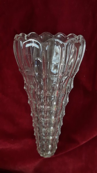 Vintage glass chandelier stem cone