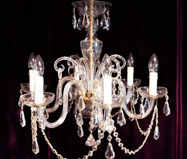 Bohemian Crystal Chandelier SOLD