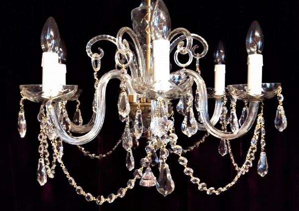 Bohemian Crystal Chandelier SOLD