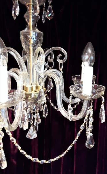 Bohemian Crystal Chandelier SOLD