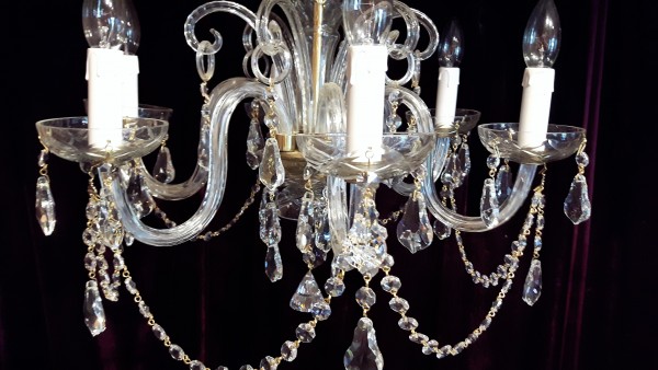 Bohemian Crystal Chandelier SOLD