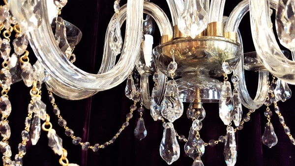 Bohemian Crystal Chandelier SOLD