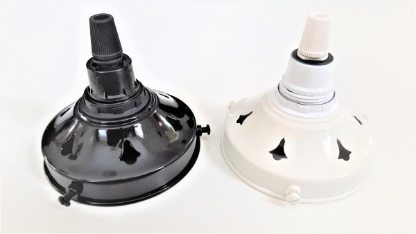 E14 SES lamp holder with 3 1~4 inch gallery in black or white