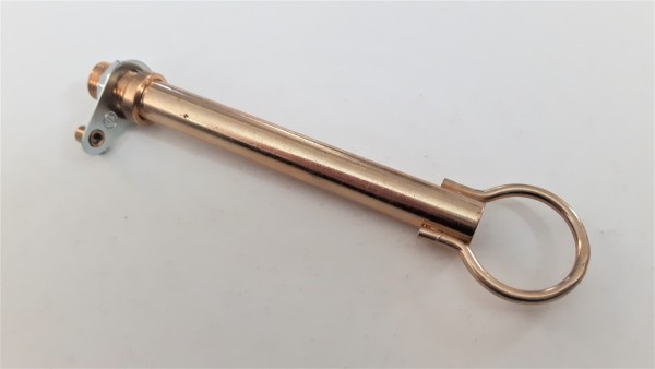 PLATE BRASS Ceiling hoop with threaded stem and earth tag