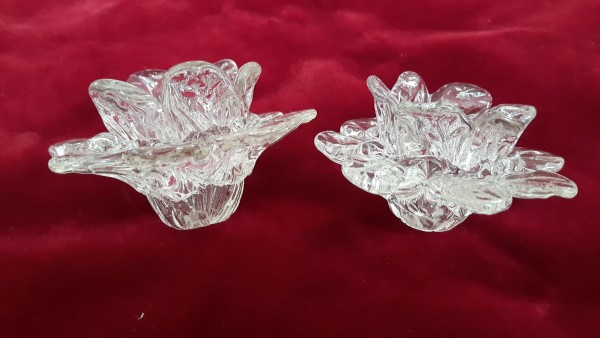 Hand blown glass flowers large open