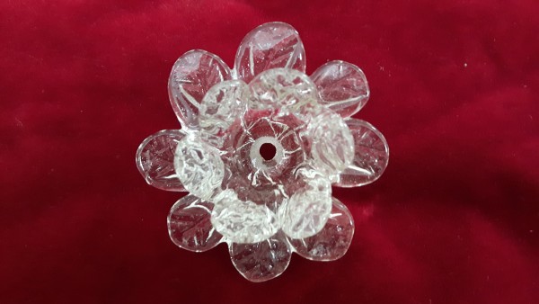 Hand blown glass flowers large open