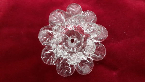 Hand blown glass flowers small open