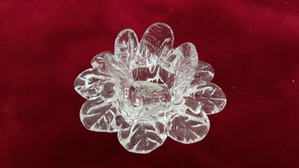 Hand blown glass flowers small open
