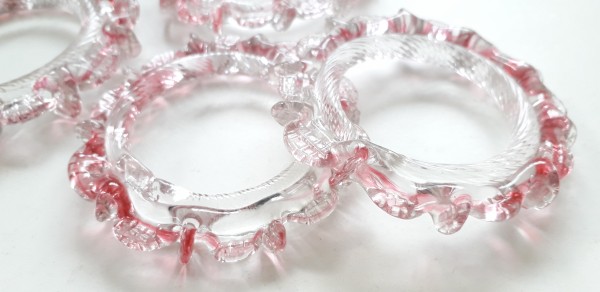 Red Murano Chandelier Glass Rings