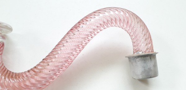 Pink Murano chandelier Arm hand blown