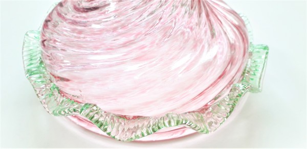 Pink and Green Murano Chandelier Bottom Bowl
