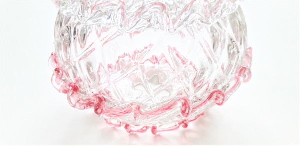 Pink and Clear Murano Chandelier Stem Break