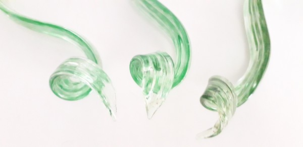 Green Murano Chandelier Crook Leafs