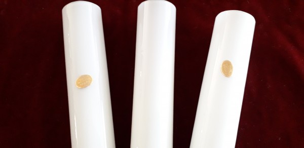 Vintage Glass candle tube 120mm high x 21mm internal width 