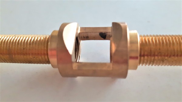 Brass M10 Threaded Tube With Hickey