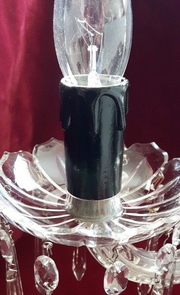 Candle Tubes Black Drip Card 55mm x 26mm pack of 5