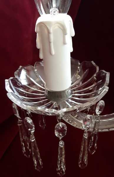6 White Plastic Drip Effect Candle Tubes 70mm height x 23.5mm internal 27mm external
