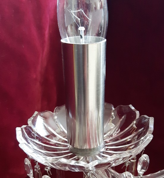 Nickel Tube sleeve chandelier candle cover 100mm x 30mm 