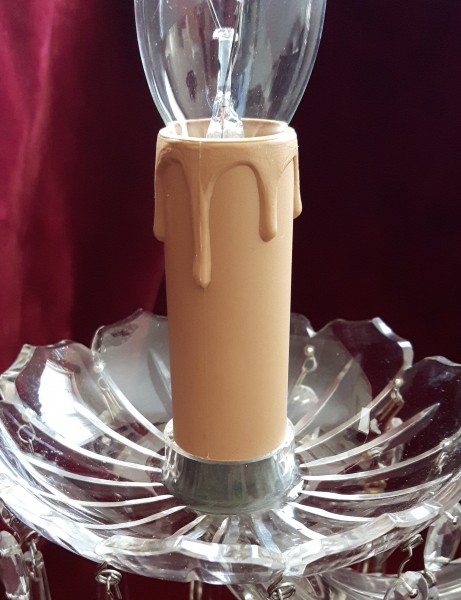 Chandelier Candle Sleeves Brown Drip Plastic 90mm height x 26mm