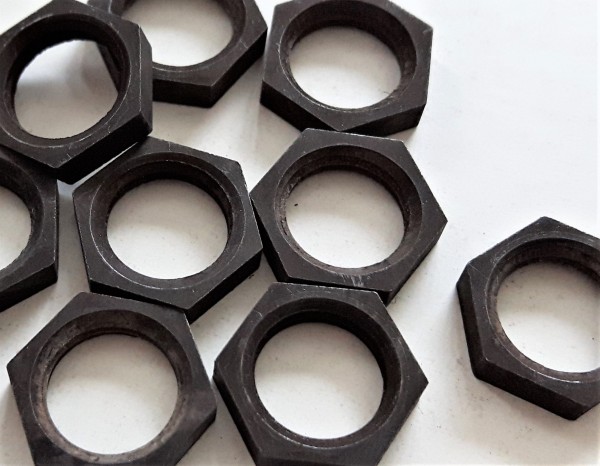 M10 Antique Brass Hexagon Nuts 10mm Metric Thread 3mm Depth 