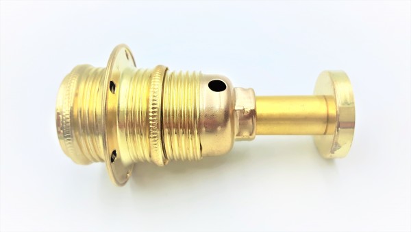 E14  pedastal lamp holder 3 part plus shade ring brass effect   