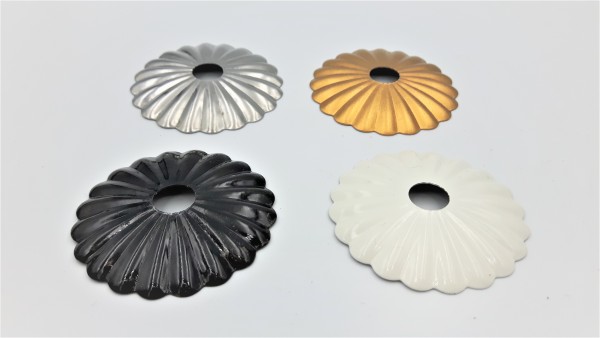 Black Decorative Rosette flower cap cover 35mm Diameter with 10mm Hole 