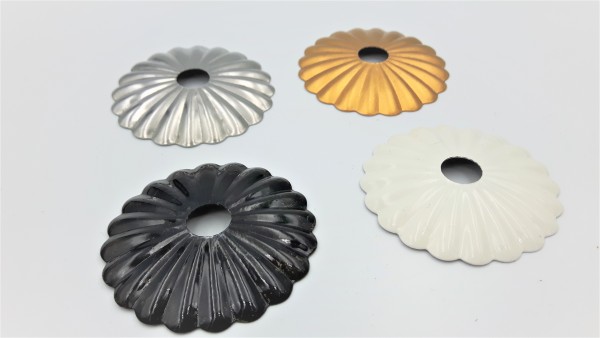 Black Decorative Rosette flower cap cover 35mm Diameter with 10mm Hole 