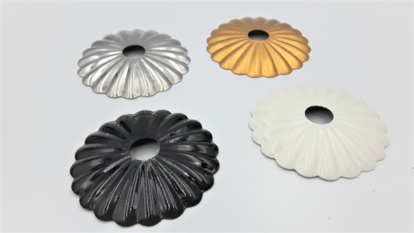 Polished brass Decorative Rosette flower cap cover 35mm Diameter with 10mm Hole  