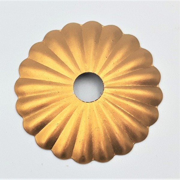 Gold gilded Decorative Rosette flower cap cover 35mm Diameter with 10mm Hole