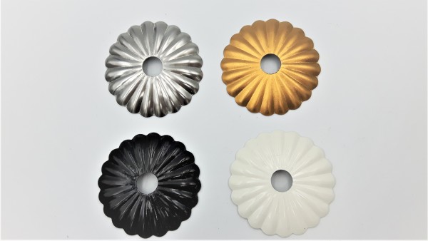 Black Decorative Rosette flower cap cover 35mm Diameter with 10mm Hole 