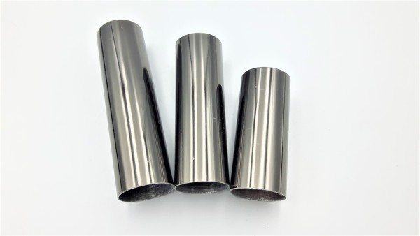 METAL CANDLE TUBES IN BLACK NICKEL 65MM 85MM 100MM 