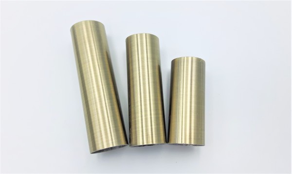 Metal Candle Tubes in Brushed Antique 65mm 85mm 100mm