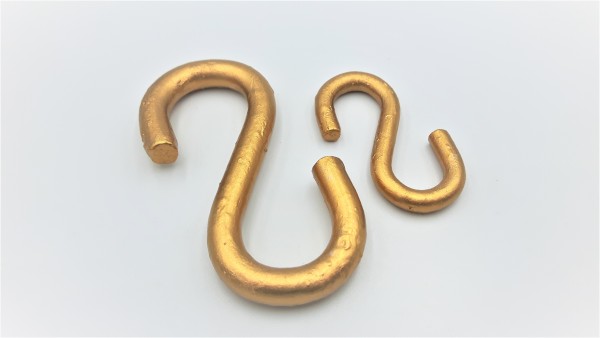 gilded and varnished STRONG GALVANIZED OPEN S HOOK
