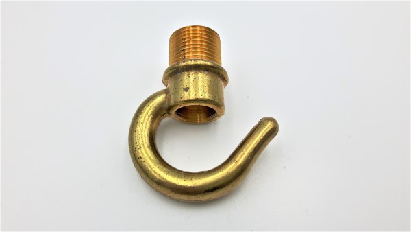 chandelier hook open hook brass with half inch male thread
