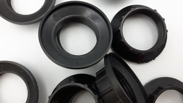E14 Chunky Shade Rings Black Plastic 44mm Width External 27mm Width Internal