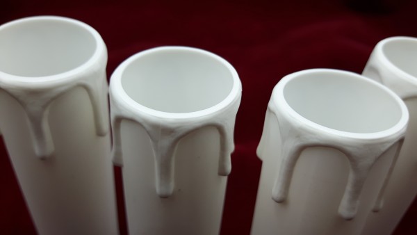 Candle Tube White Drip Plastic 90mm x 27mm