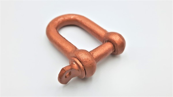 hand painted - gilded and varnished COPPER SHACKLE