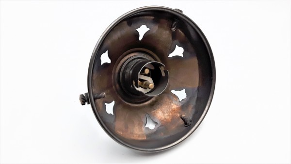 Glass Shade Holder, Antique Bronze Effect Gallery 83mm wide