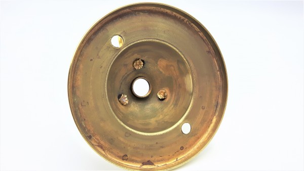 Chandelier 3 hook ceiling plate in brass with 3 x 12 inch lengths of brass plated gothic chain