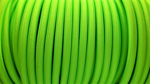 Lime Green Round Electric Cable Silk Covered 3 Core 0.50mm